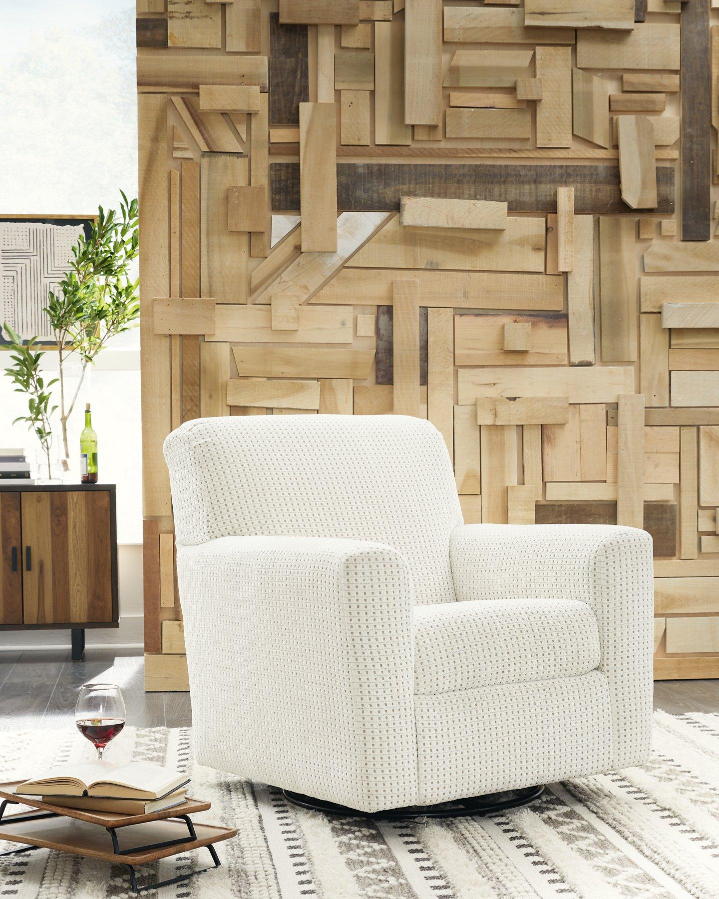 Herstow Swivel Glider Accent Chair - Ideal Furniture (Fresno,CA)