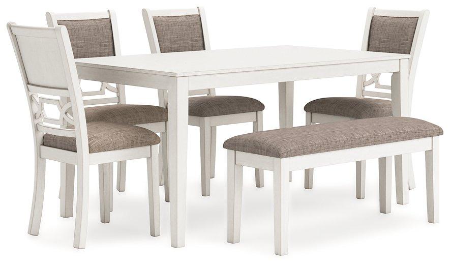Erinberg Dining Table and 4 Chairs and Bench (Set of 6) - Ideal Furniture (Fresno,CA)