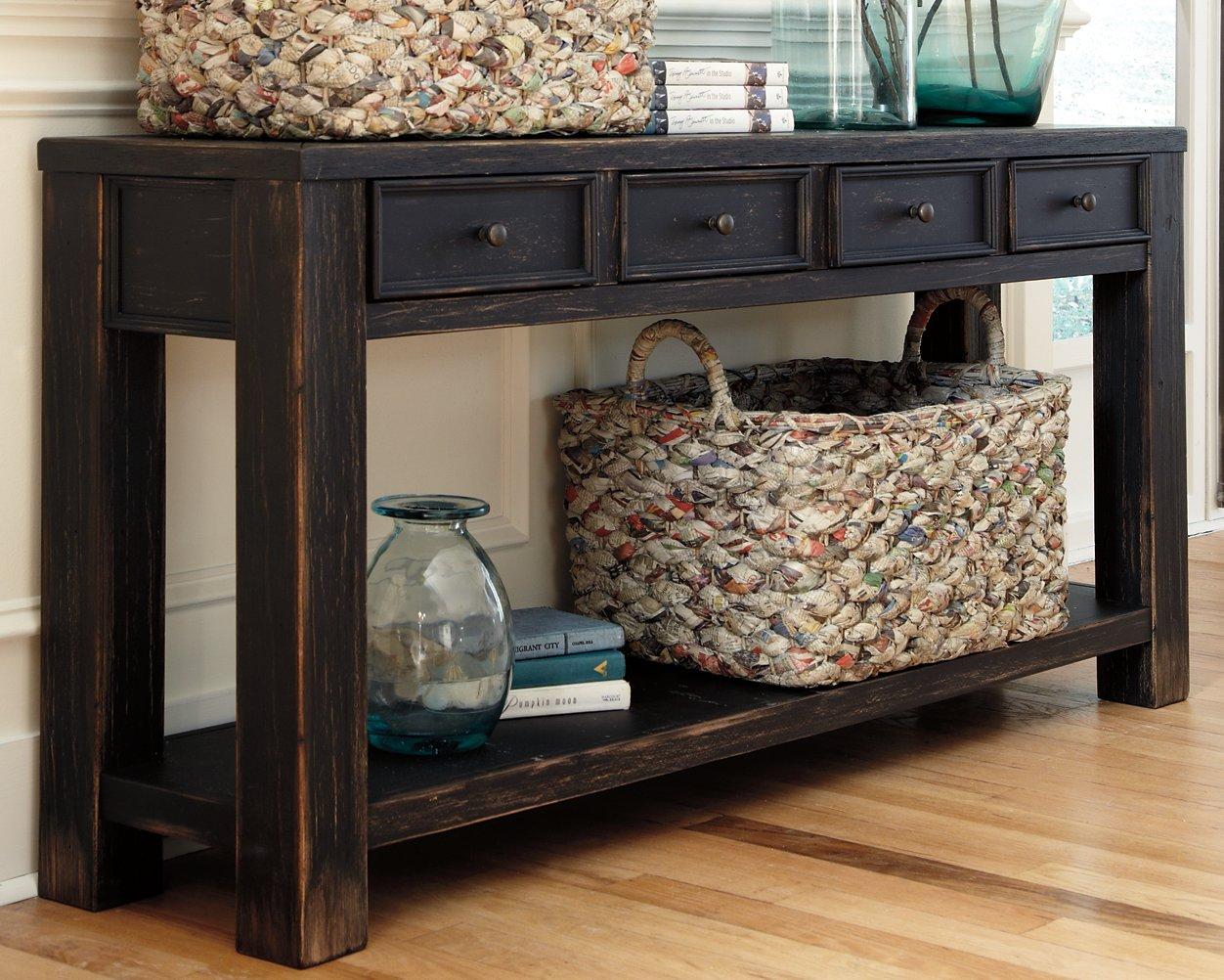 Gavelston Sofa/Console Table - Ideal Furniture (Fresno,CA)