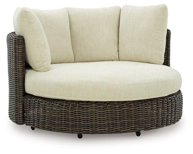 Kimora Outdoor Swivel Lounge Chair with Cushion - Ideal Furniture (Fresno,CA)