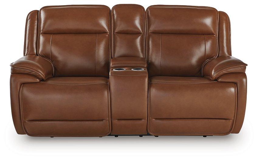 Healy Pier Power Reclining Loveseat with Console - Ideal Furniture (Fresno,CA)