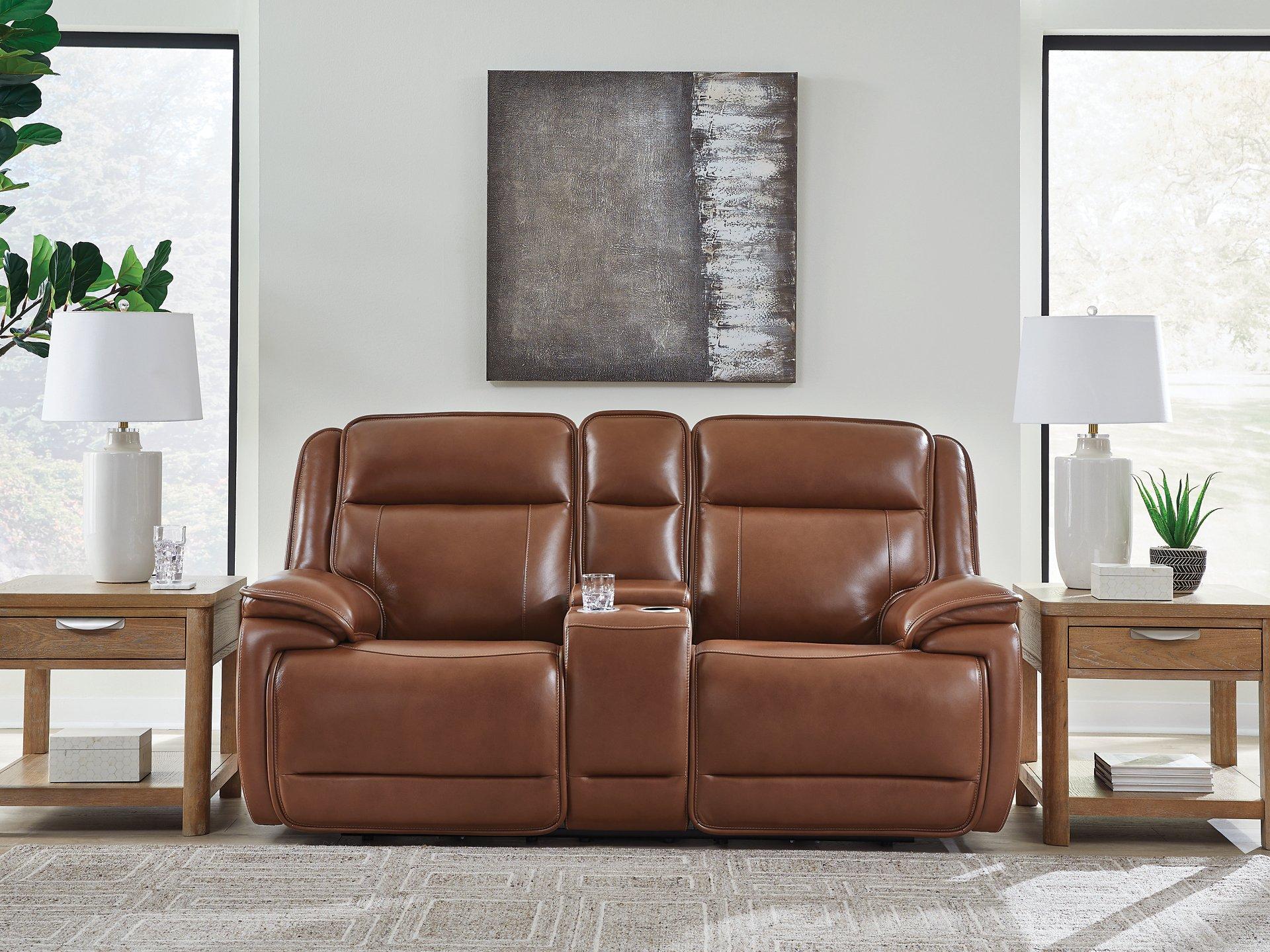 Healy Pier Power Reclining Loveseat with Console - Ideal Furniture (Fresno,CA)