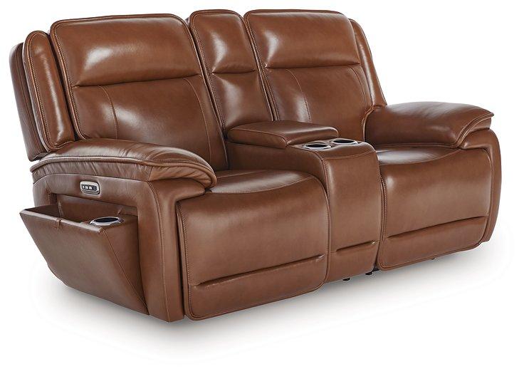 Healy Pier Power Reclining Loveseat with Console - Ideal Furniture (Fresno,CA)