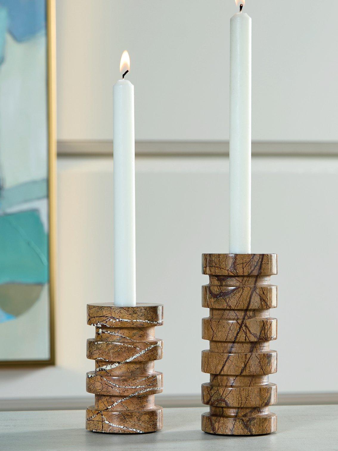 Emsleyfield Candle Holder Set (Set of 2) - Ideal Furniture (Fresno,CA)