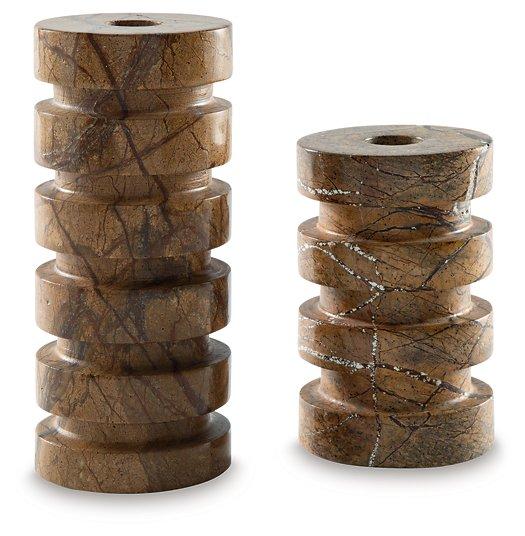 Emsleyfield Candle Holder Set (Set of 2) - Ideal Furniture (Fresno,CA)