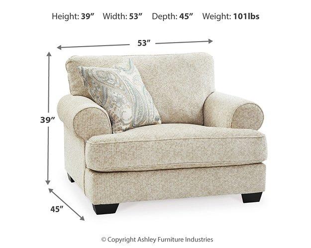 Monaghan Oversized Chair and Ottoman - Ideal Furniture (Fresno,CA)