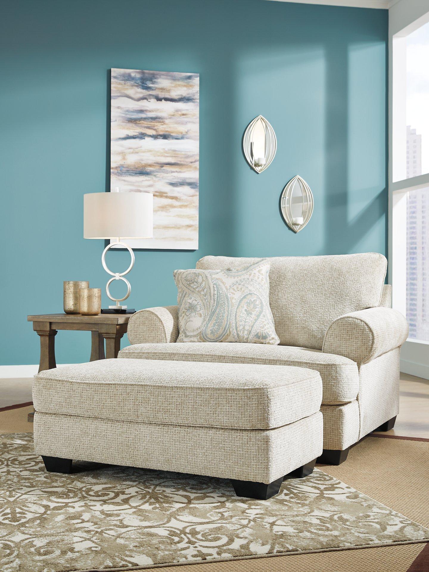 Monaghan Oversized Chair and Ottoman - Ideal Furniture (Fresno,CA)