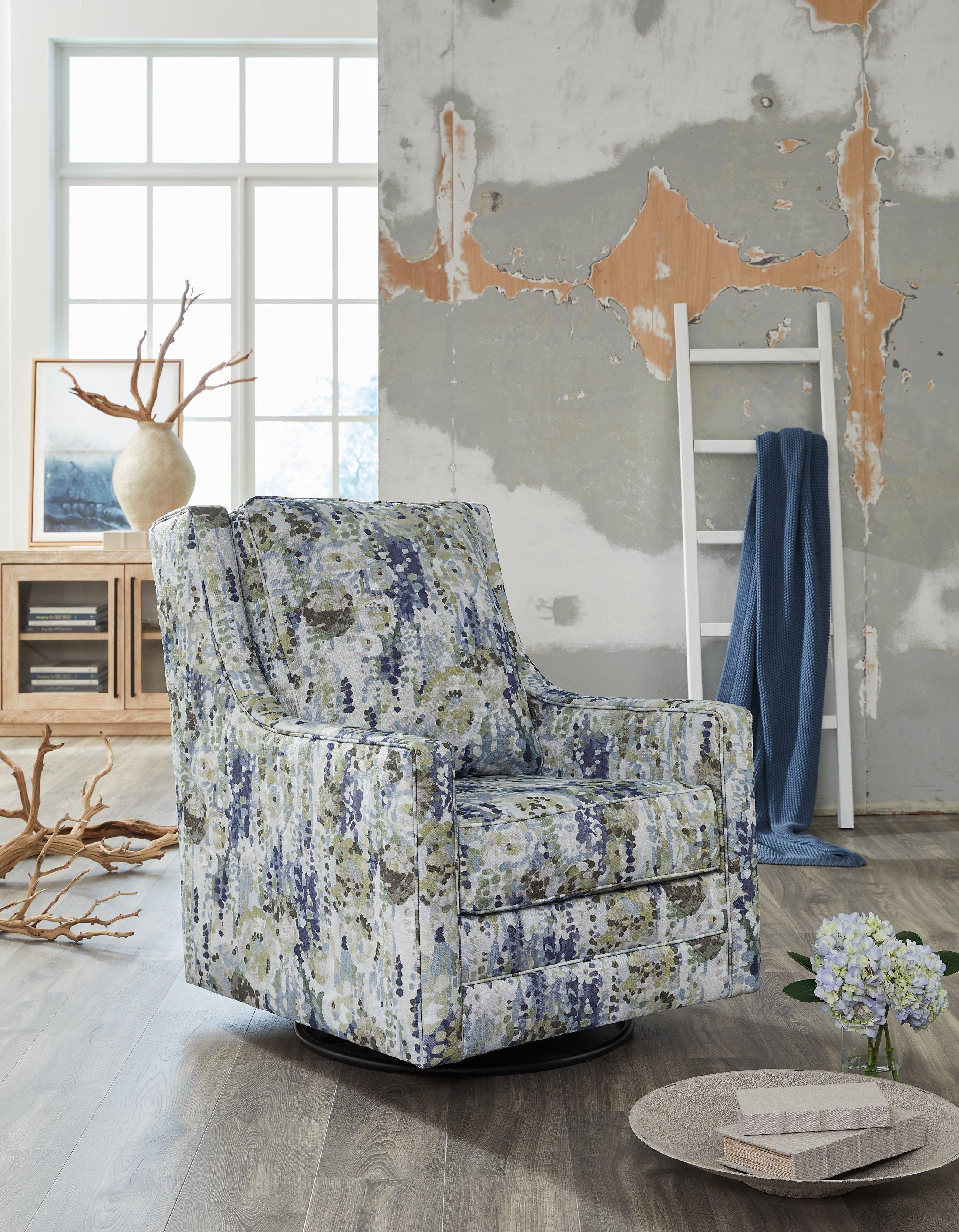 Dustinford Swivel Glider Accent Chair - Ideal Furniture (Fresno,CA)