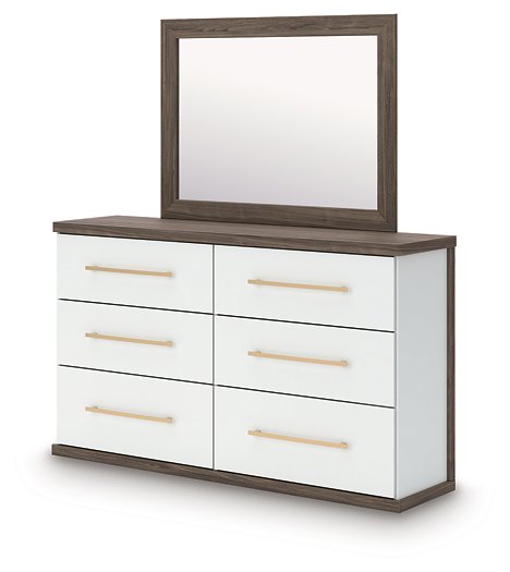 Kendanport Dresser and Mirror - Ideal Furniture (Fresno,CA)
