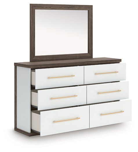 Kendanport Dresser and Mirror - Ideal Furniture (Fresno,CA)