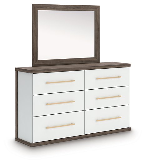 Kendanport Dresser and Mirror - Ideal Furniture (Fresno,CA)