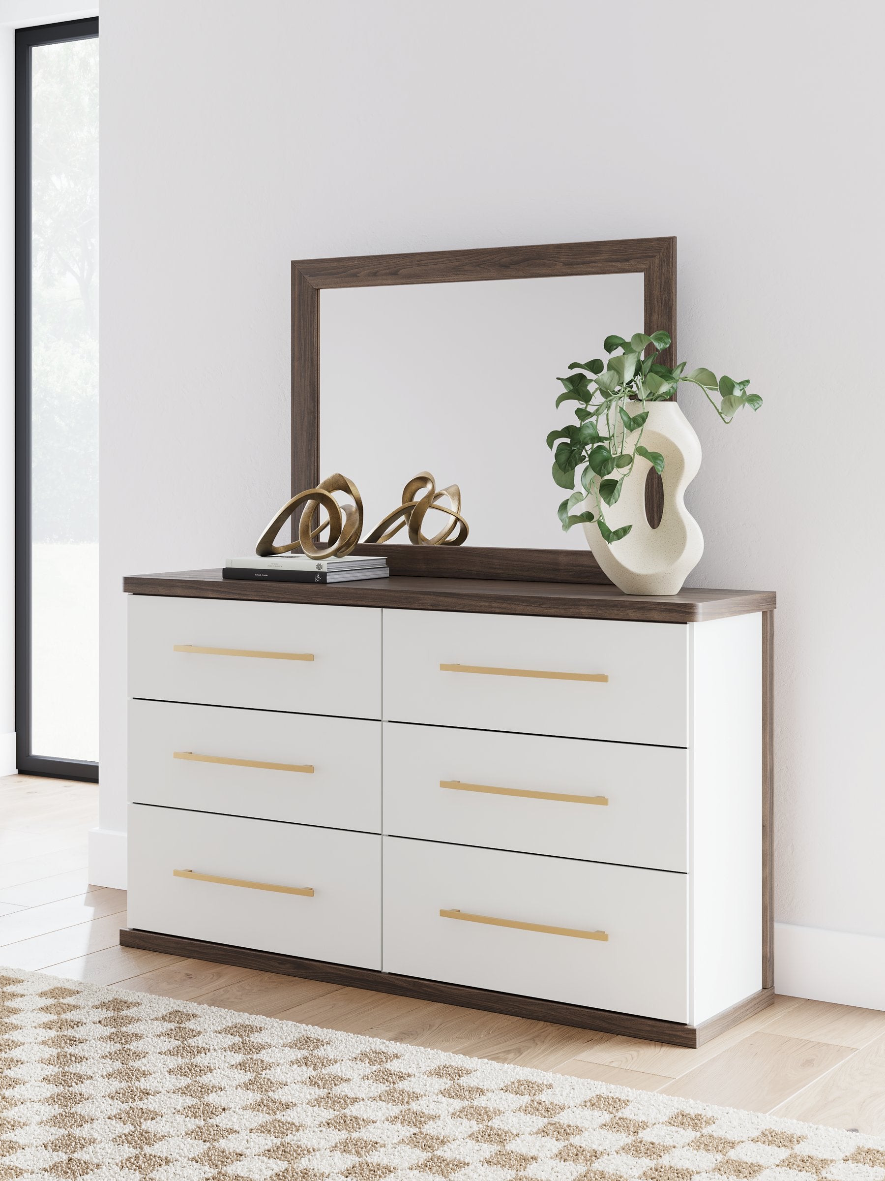 Kendanport Dresser and Mirror - Ideal Furniture (Fresno,CA)