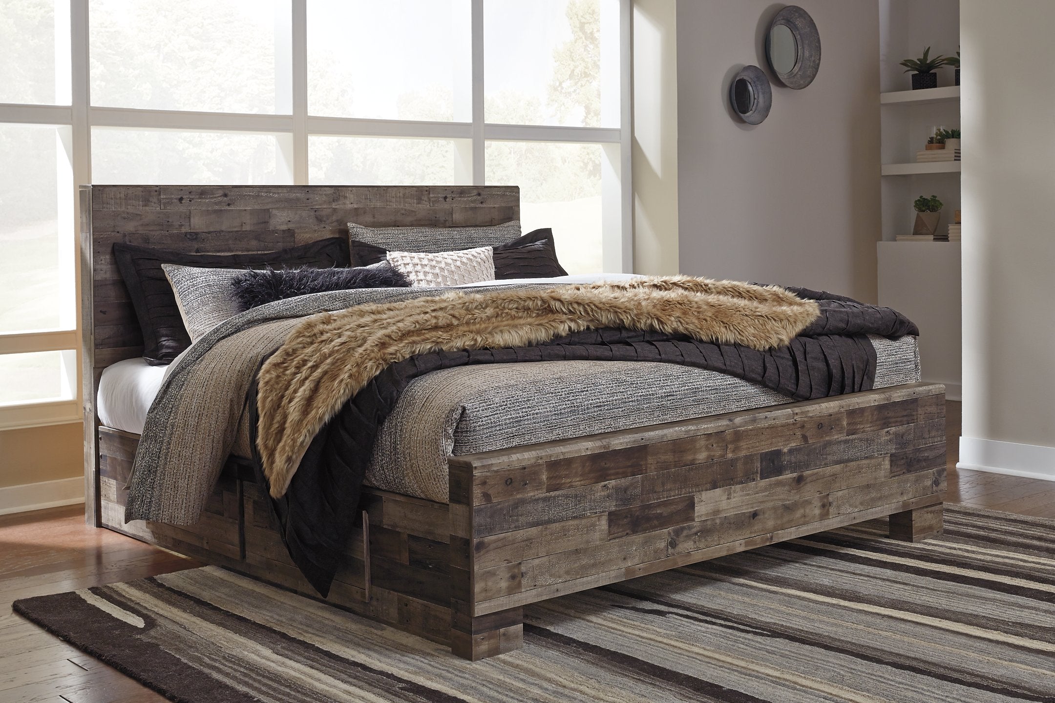 Derekson Bed with 2 Side Storage - Ideal Furniture (Fresno,CA)