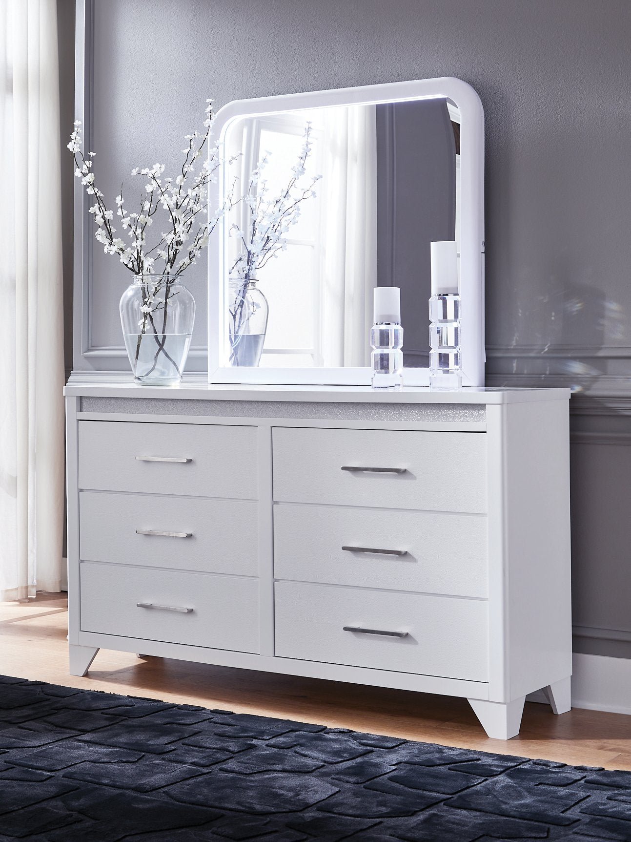 Jarlee Dresser and Mirror - Ideal Furniture (Fresno,CA)