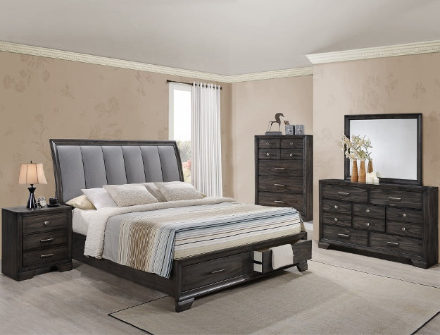 JAYMES QUEEN STORAGE BED HB - Ideal Furniture (Fresno,CA)