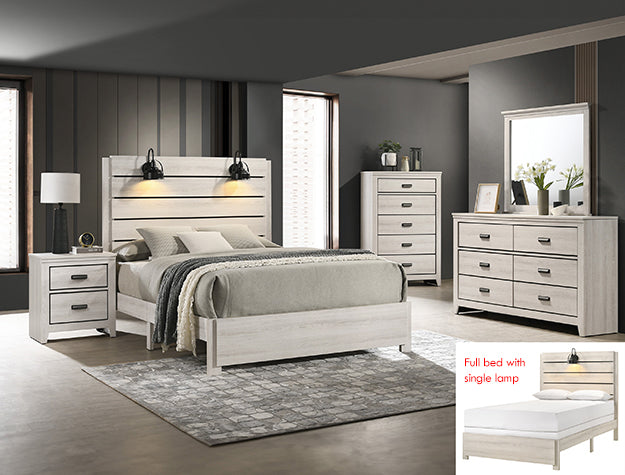 Carter Queen Platform Bed 1 Box White - Ideal Furniture (Fresno,CA)