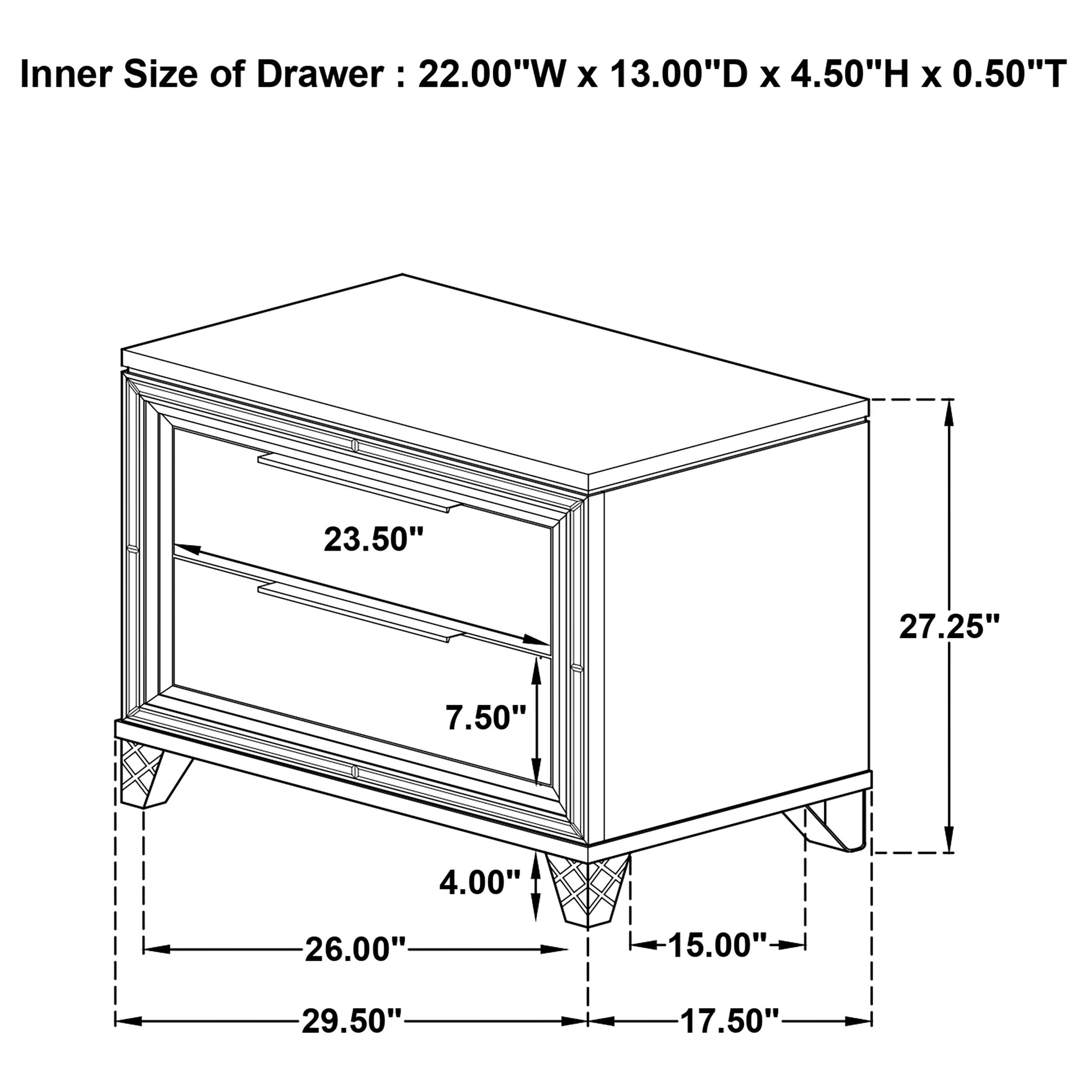 Marmore Nightstand - Ideal Furniture (Fresno,CA)