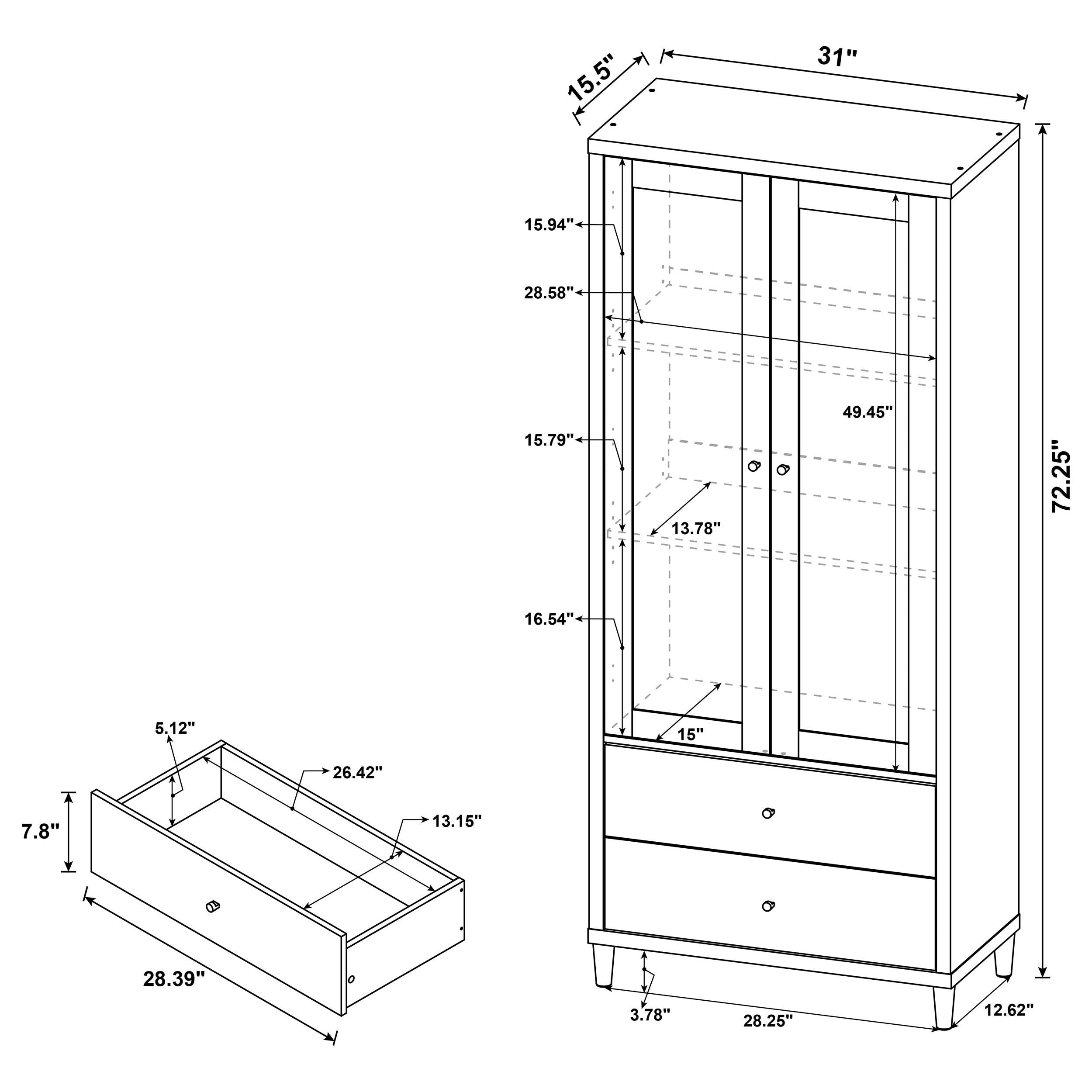 Wadeline Tall Accent Cabinet - Ideal Furniture (Fresno,CA)