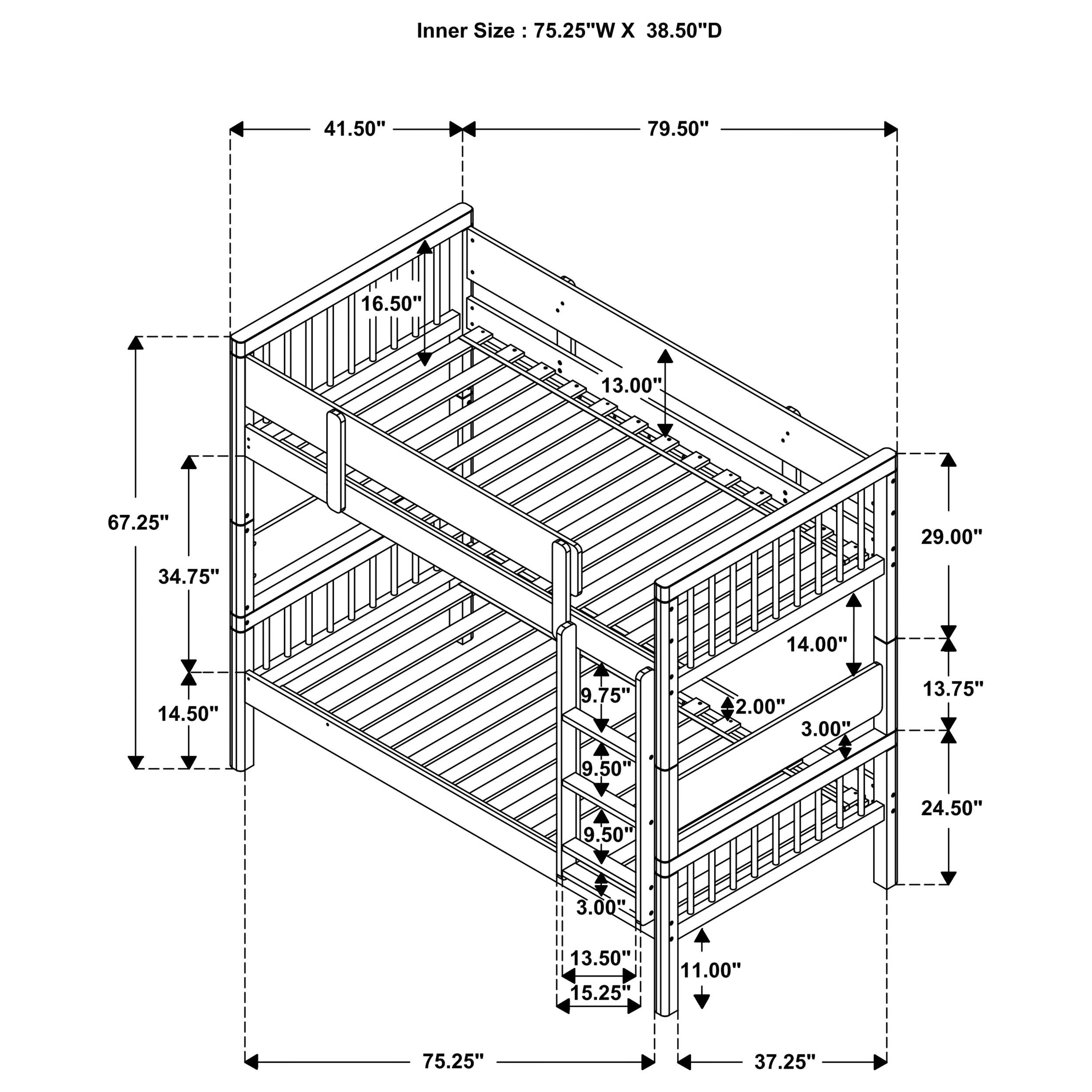 Dakota Bunk Bed - Ideal Furniture (Fresno,CA)