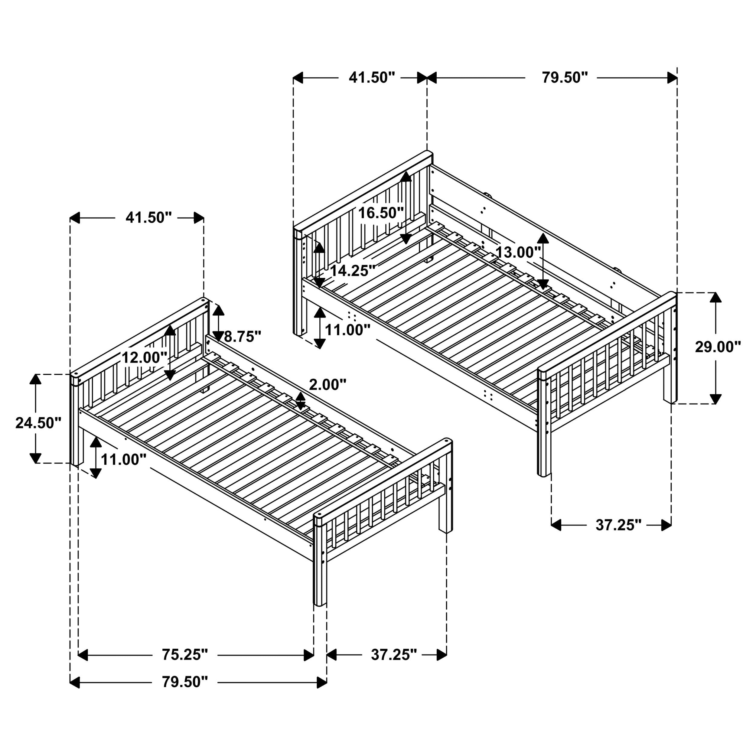 Dakota Bunk Bed - Ideal Furniture (Fresno,CA)