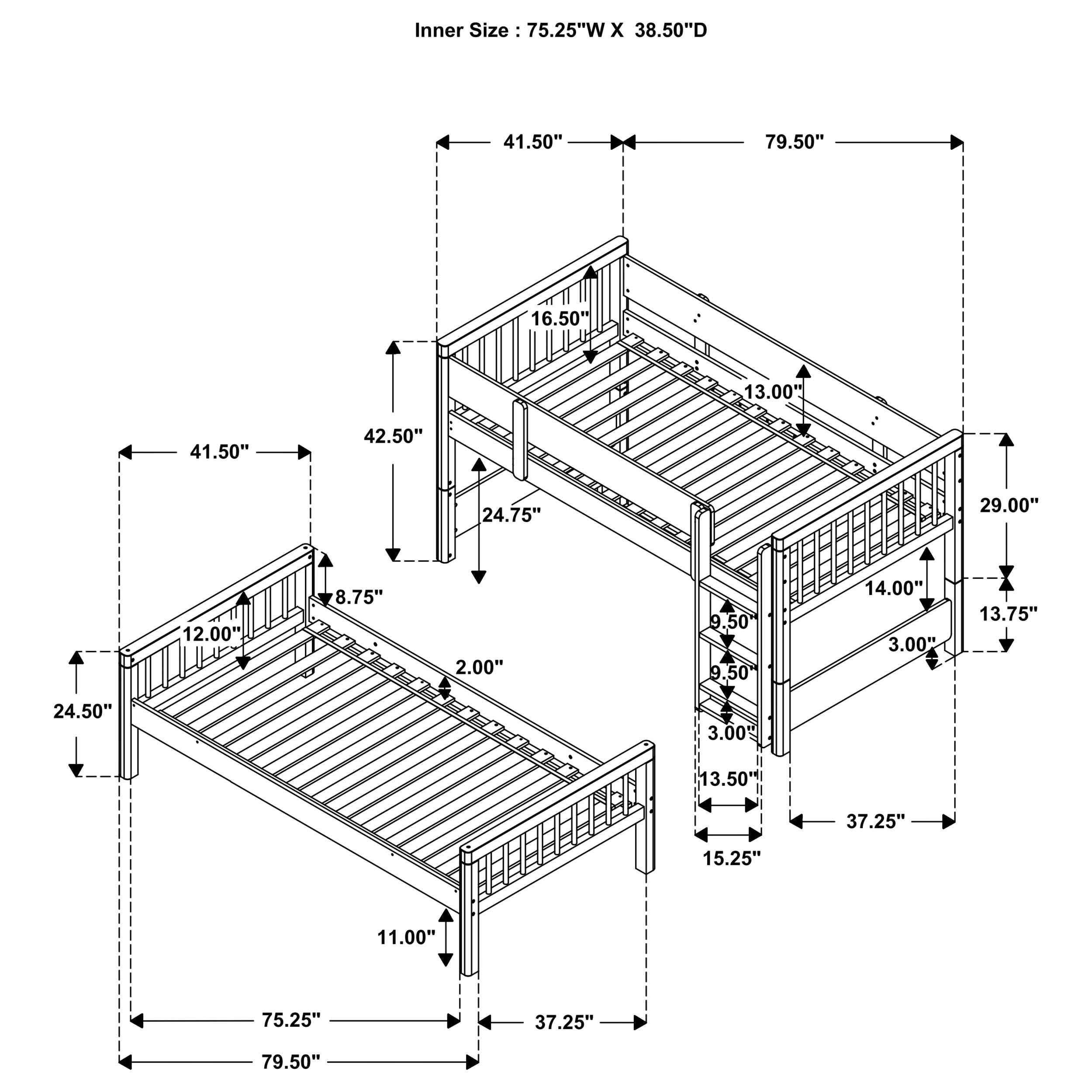 Dakota Bunk Bed - Ideal Furniture (Fresno,CA)