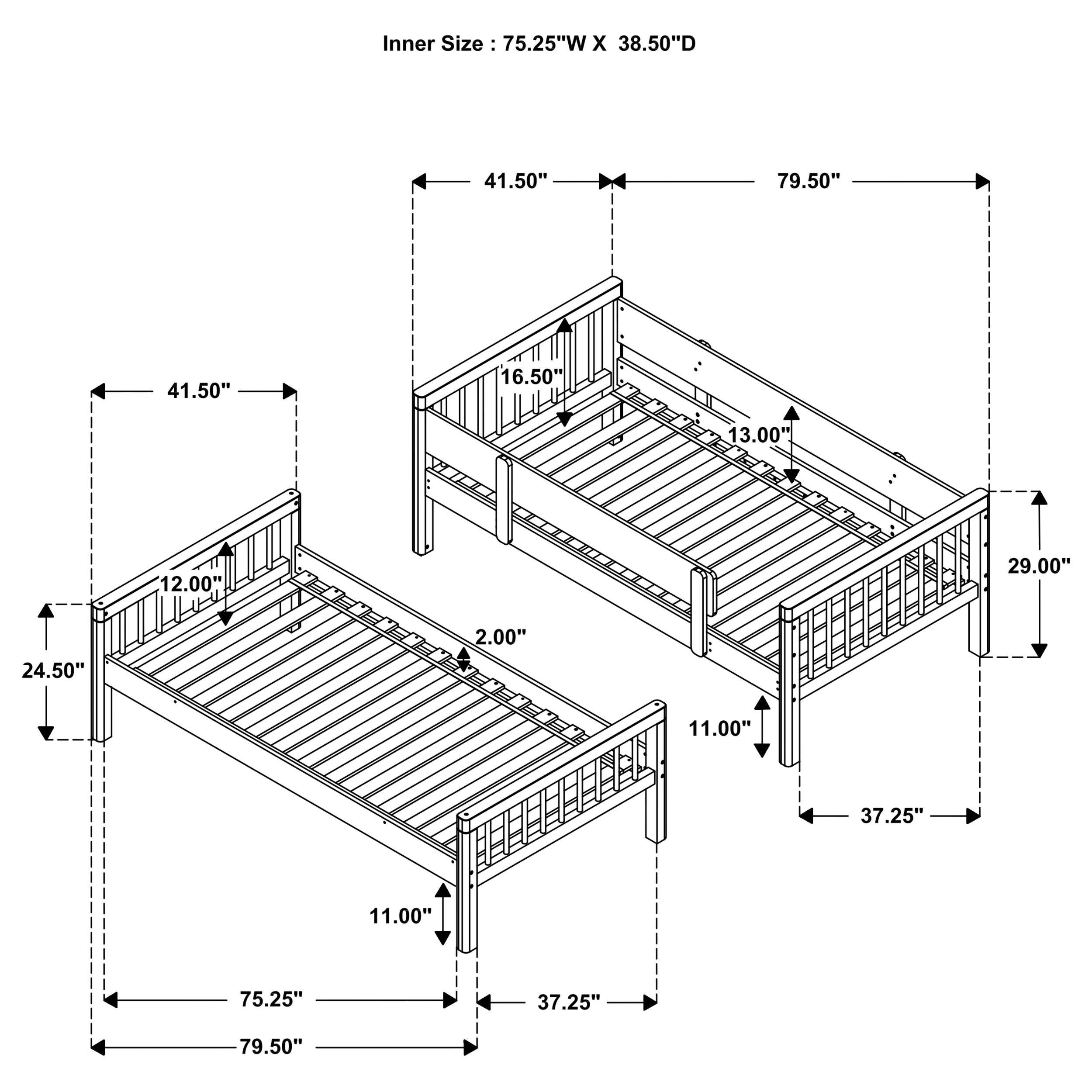 Dakota Bunk Bed - Ideal Furniture (Fresno,CA)