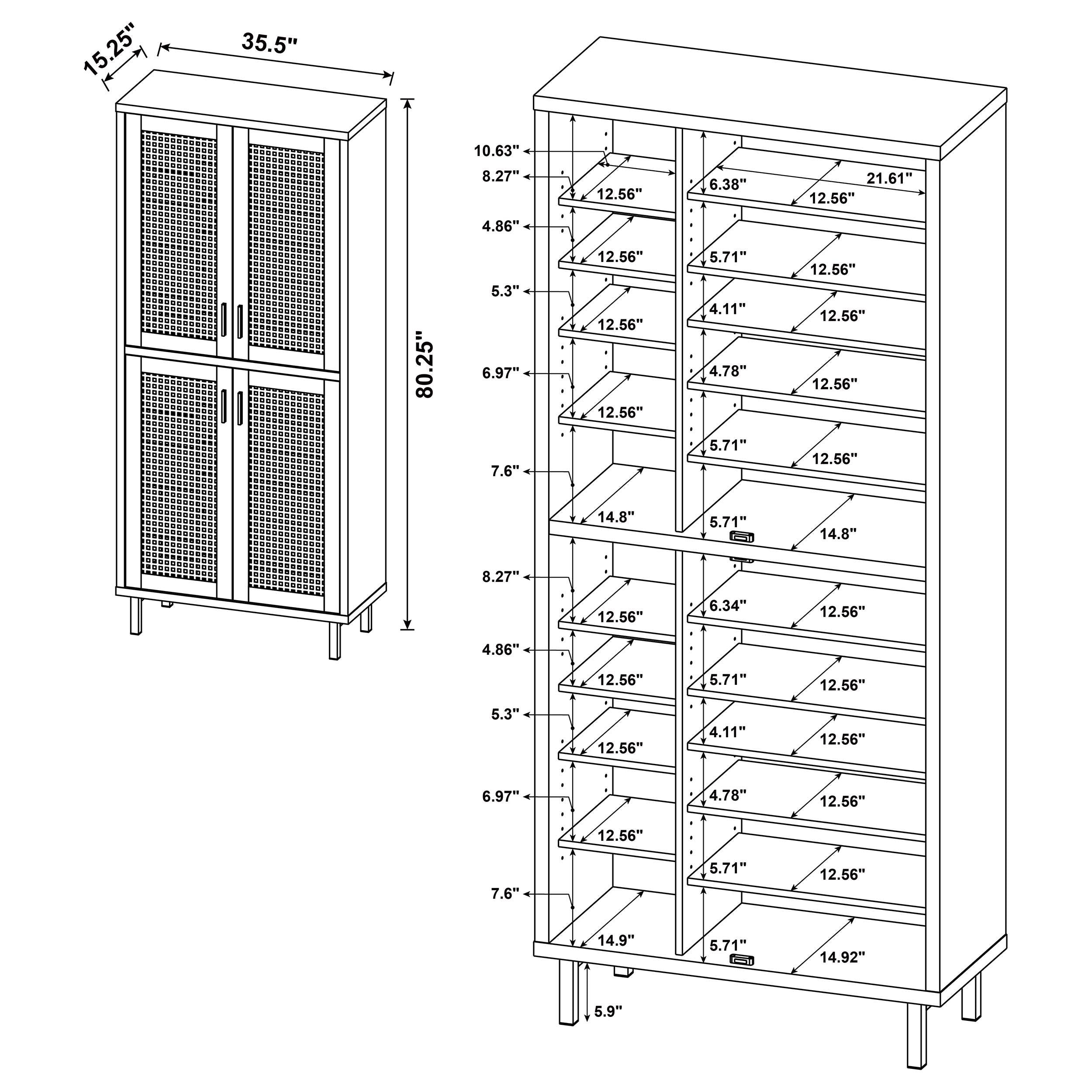 Teller Shoe Cabinet - Ideal Furniture (Fresno,CA)