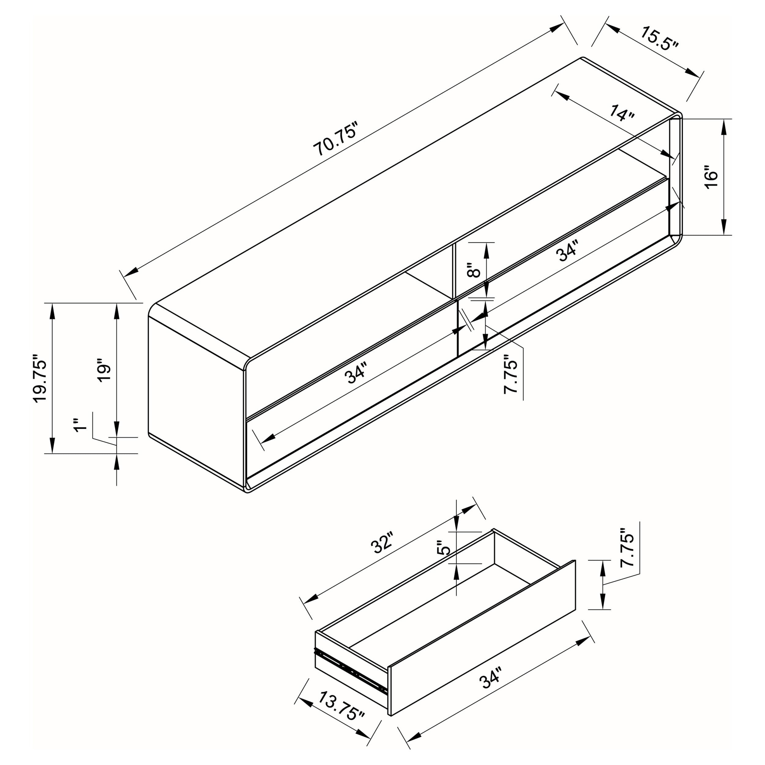 Ellice TV Stand - Ideal Furniture (Fresno,CA)