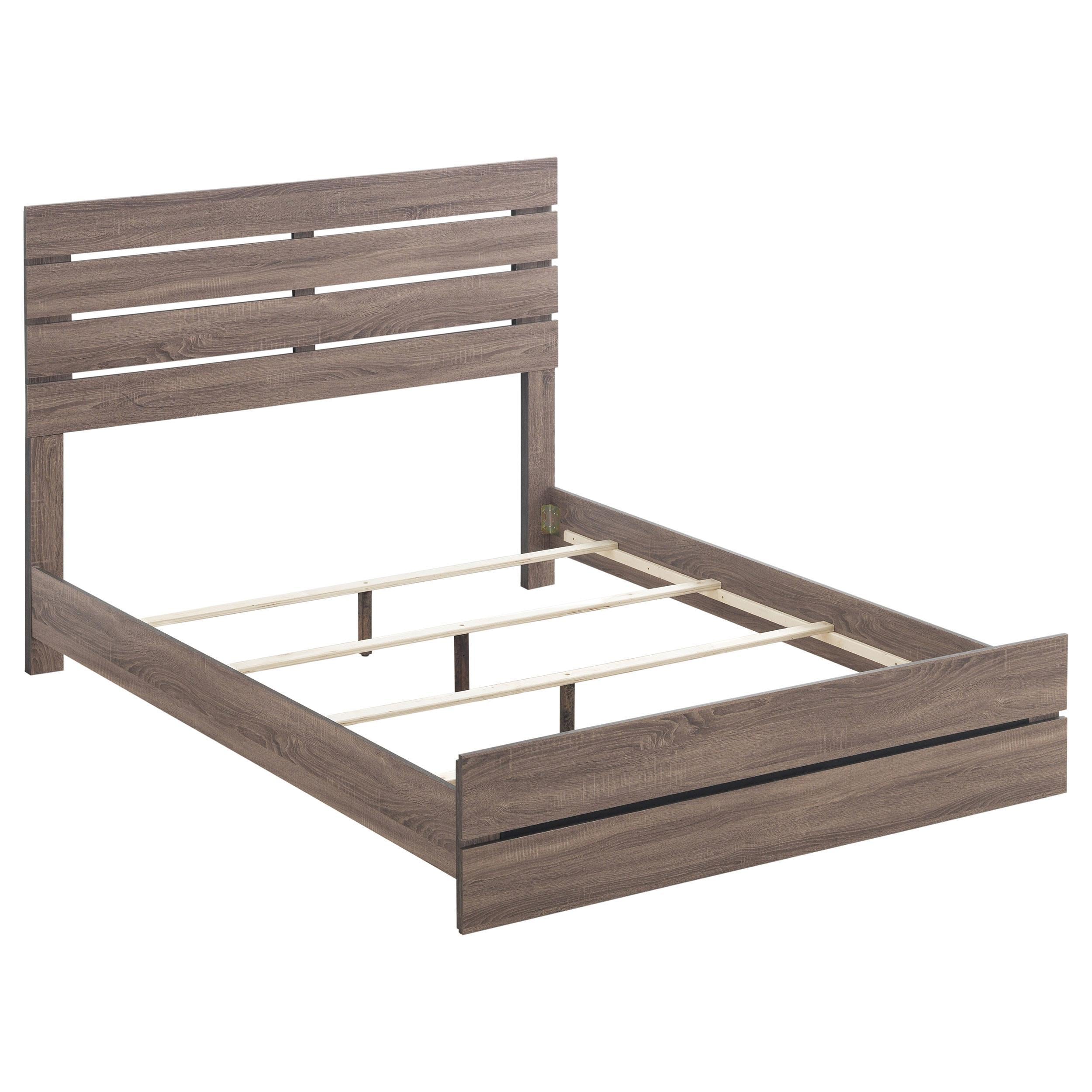 Brantford Eastern King & Queen Panel Bed Barrel Oak - Ideal Furniture (Fresno,CA)