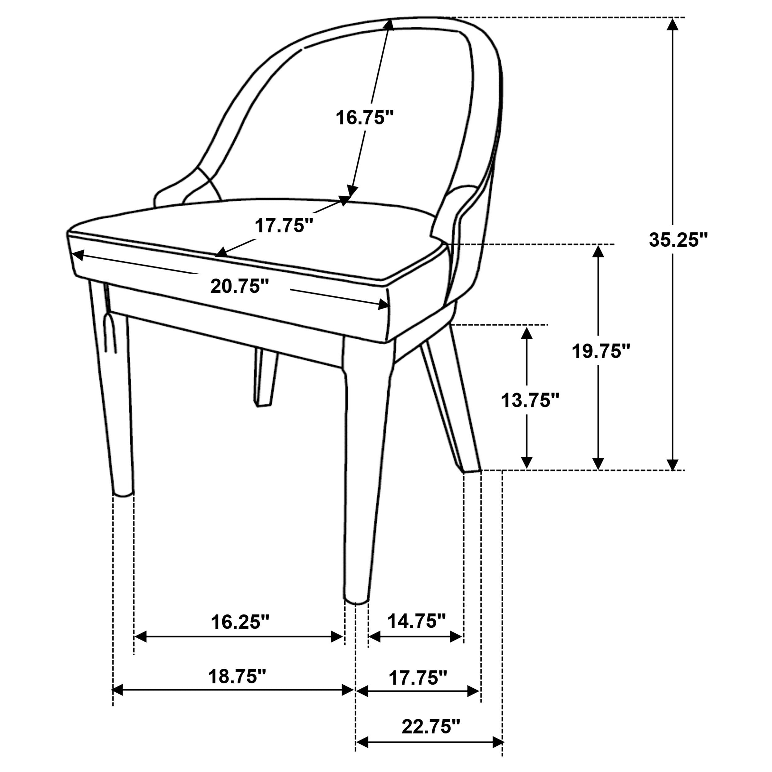 Reseda Dining Side Chair - Ideal Furniture (Fresno,CA)