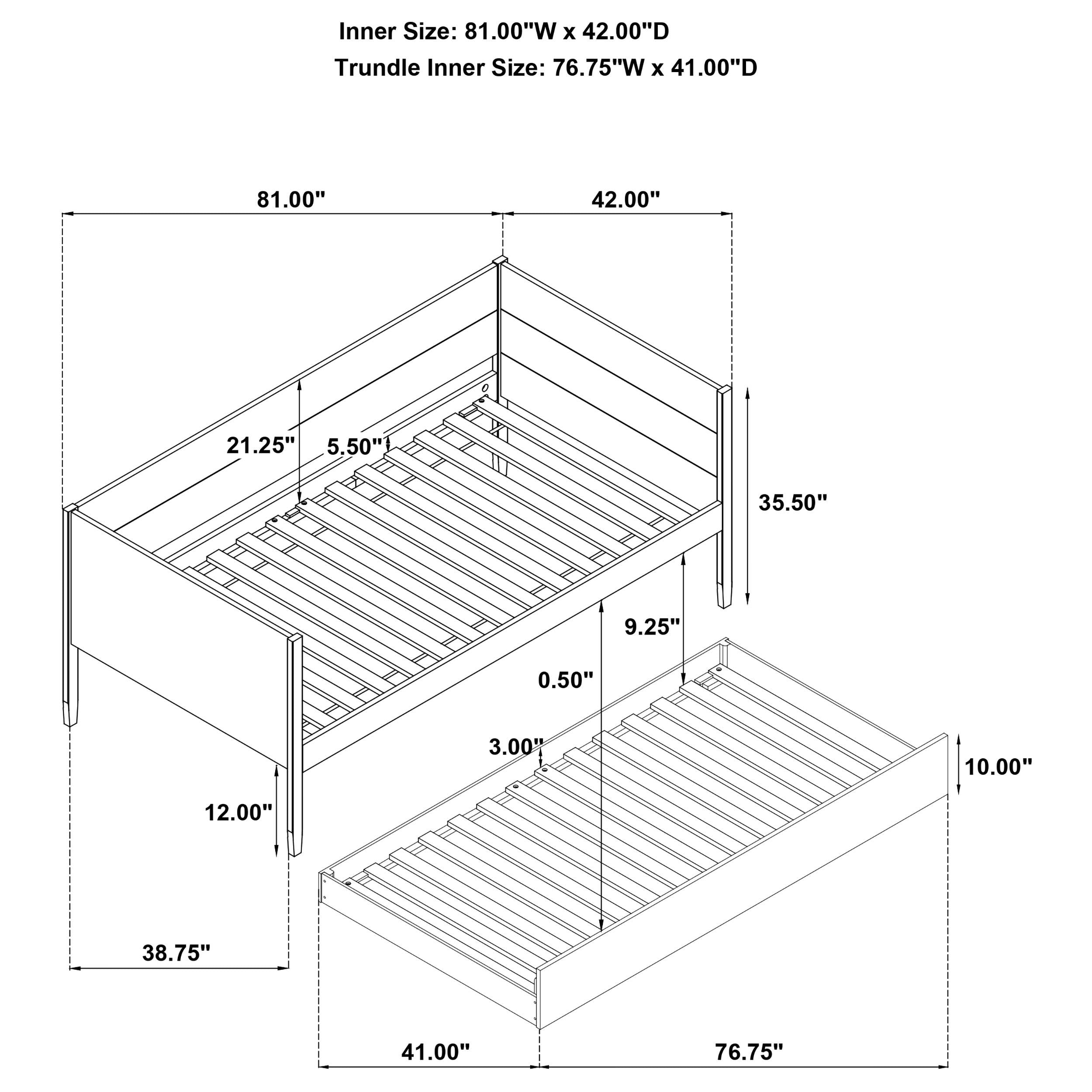 Calinda Daybed with Trundle - Ideal Furniture (Fresno,CA)