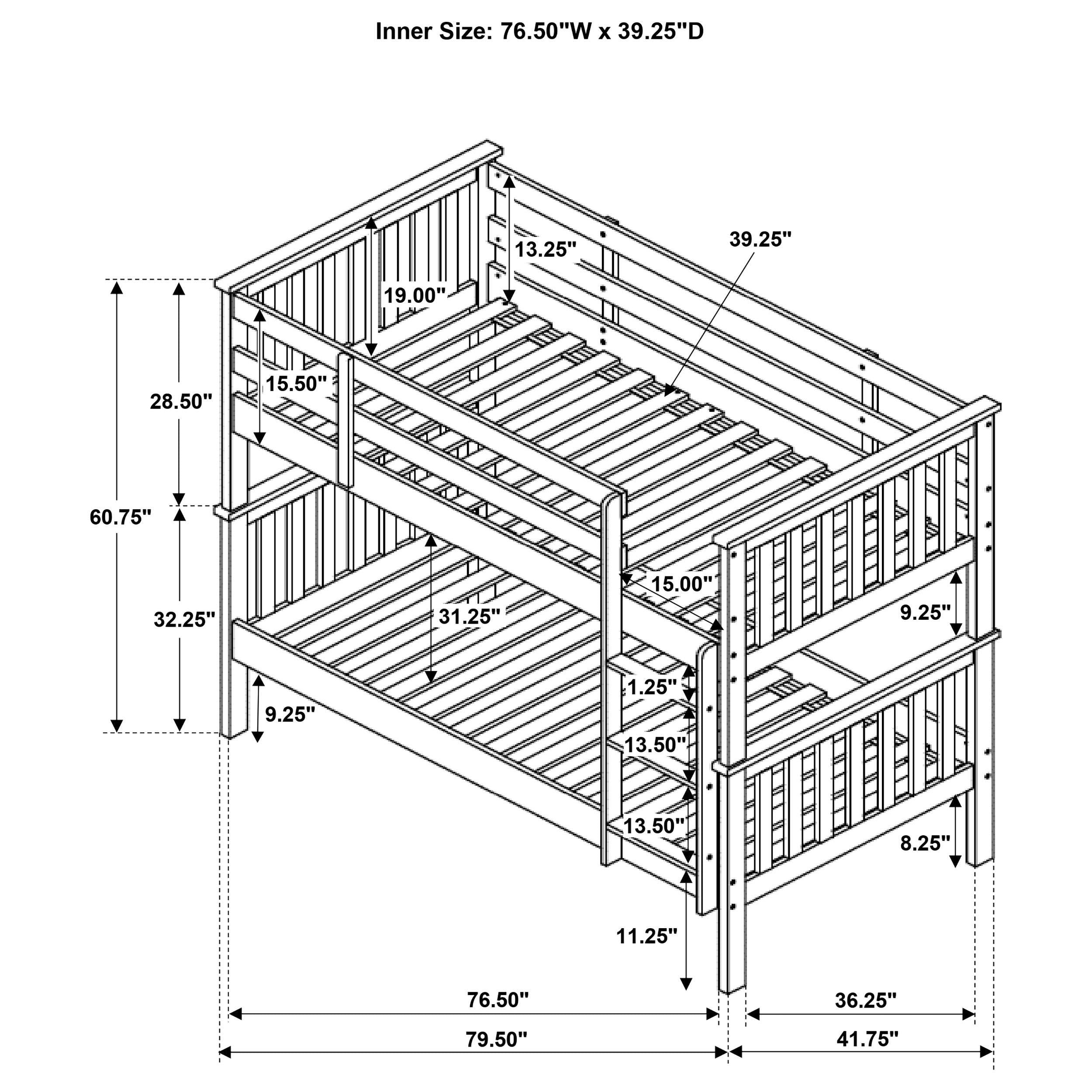 Chapman Bunk Bed with Mattress - Ideal Furniture (Fresno,CA)