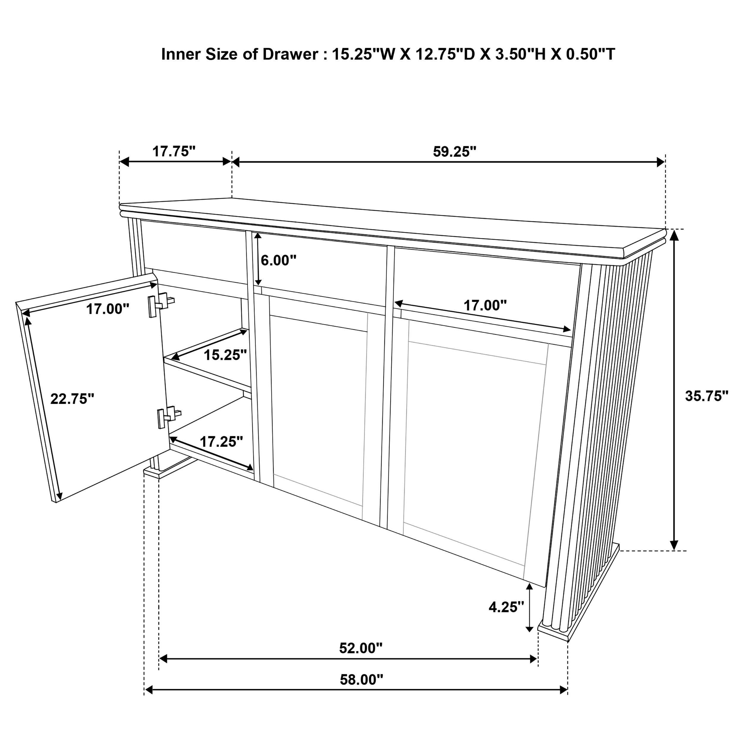 Adina Sideboard - Ideal Furniture (Fresno,CA)
