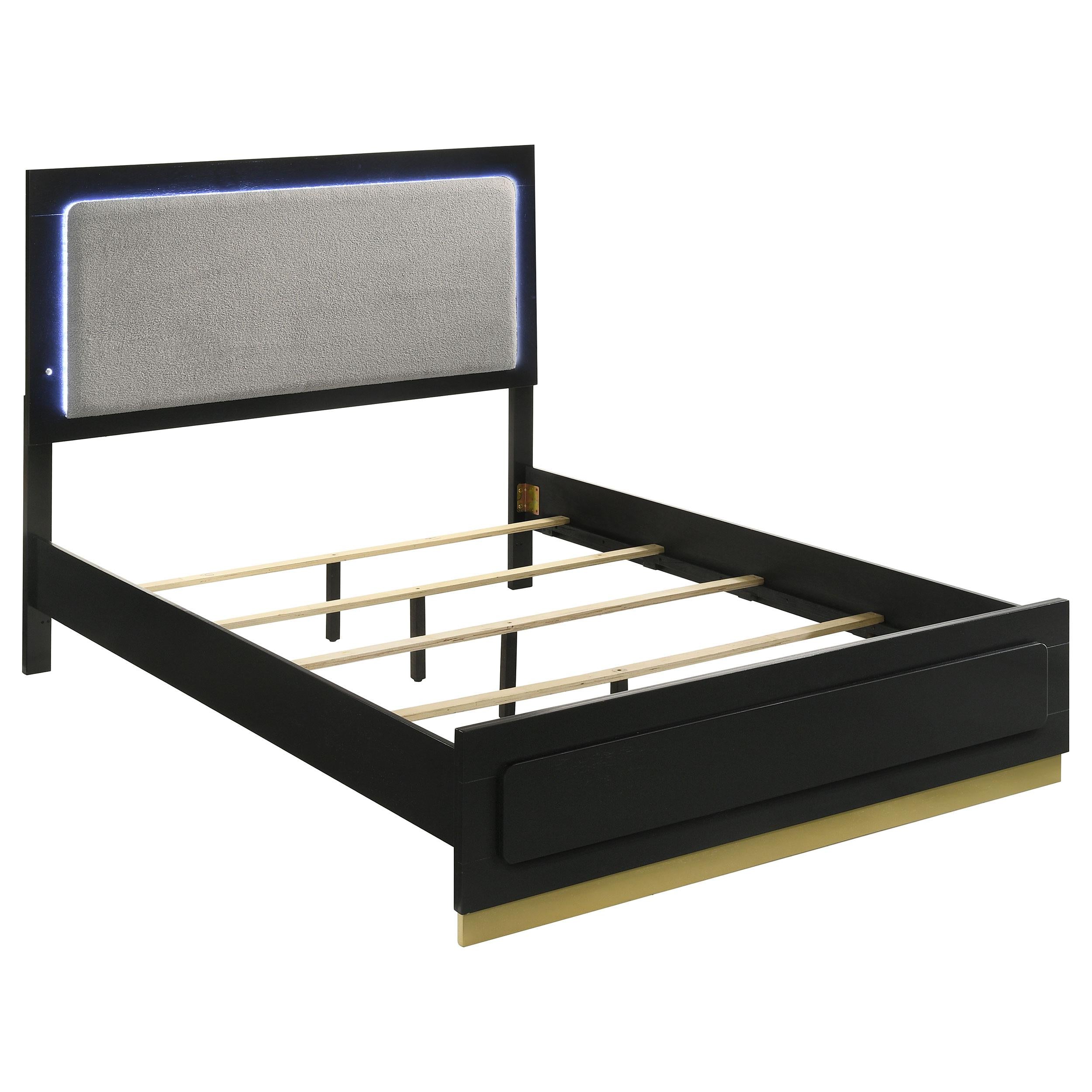 Caraway Panel Bed with LED Lighting - Ideal Furniture (Fresno,CA)
