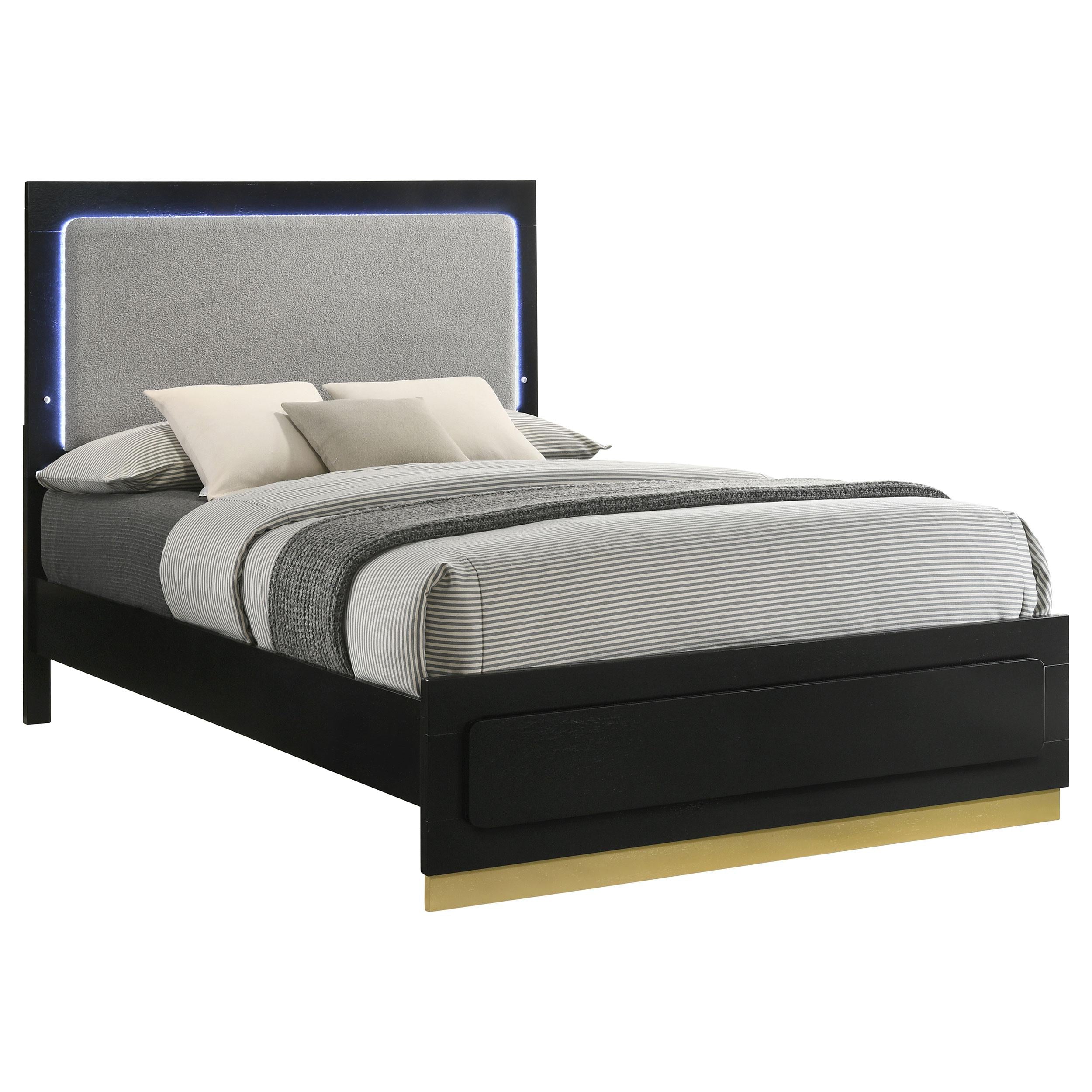 Caraway Panel Bed with LED Lighting - Ideal Furniture (Fresno,CA)