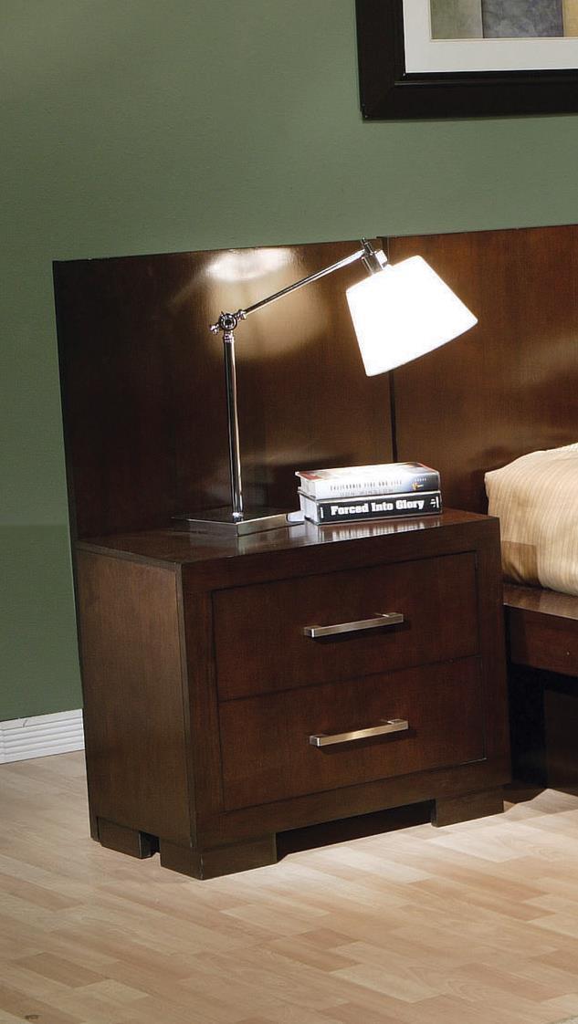 Jessica Nightstand Panels Cappuccino (Set of 2) - Ideal Furniture (Fresno,CA)