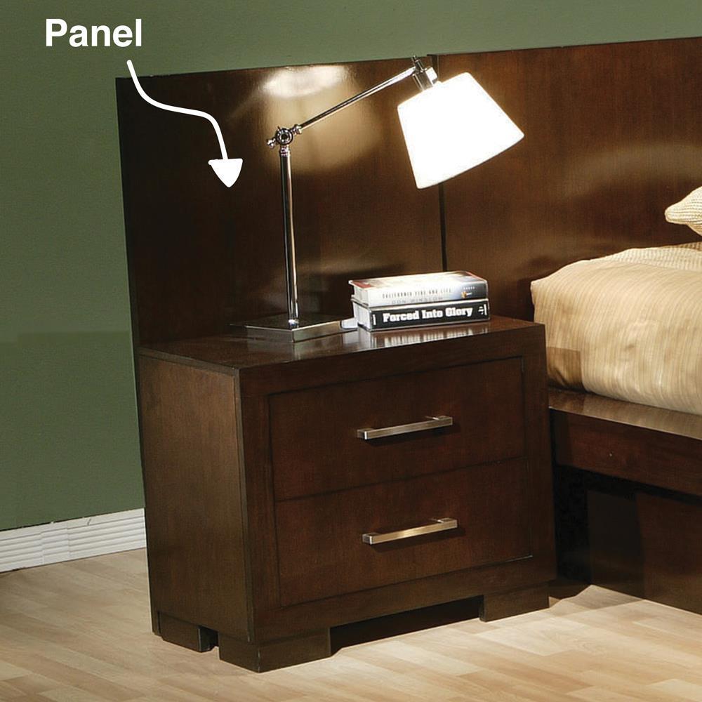 Jessica Nightstand Panels Cappuccino (Set of 2) - Ideal Furniture (Fresno,CA)