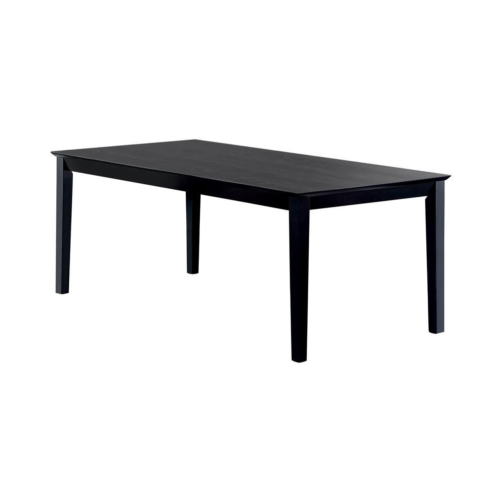 Louise Rectangular Dining Table with Extension Leaf Black - Ideal Furniture (Fresno,CA)