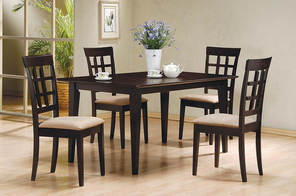 Gabriel Lattice Back Side Chairs Cappuccino and Tan (Set of 2) - Ideal Furniture (Fresno,CA)