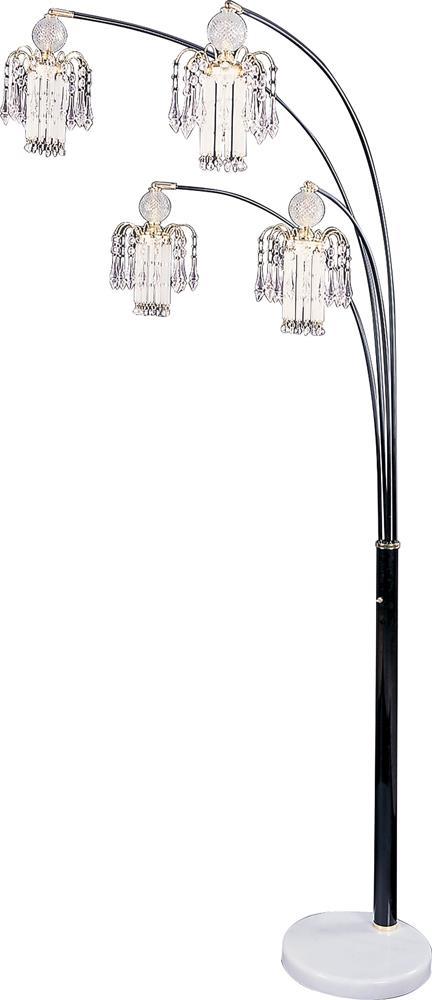 Maisel Floor Lamp with 4 Staggered Shades Black - Ideal Furniture (Fresno,CA)