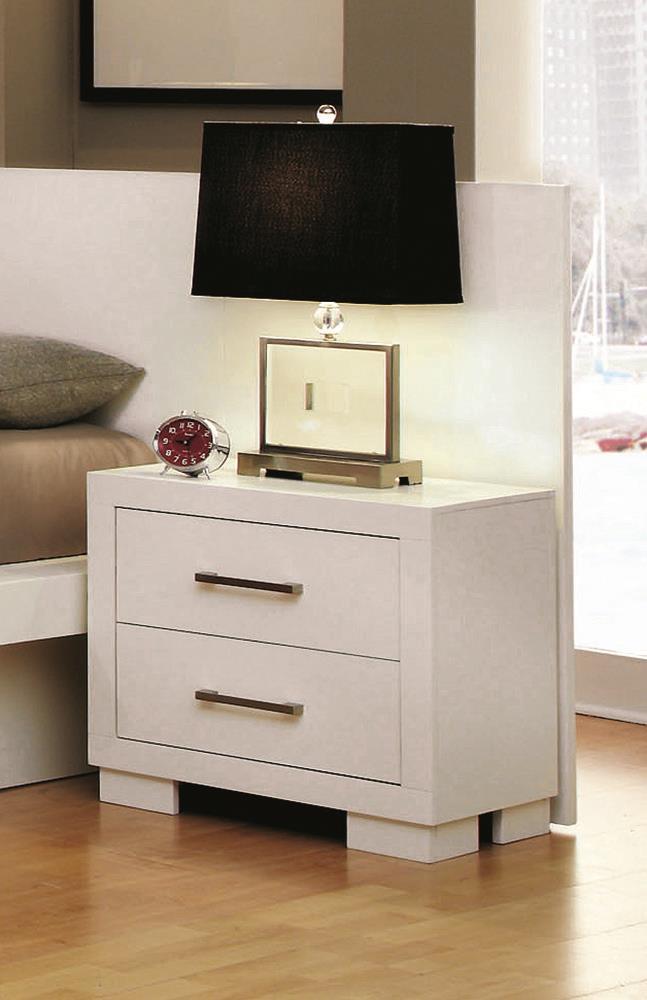 Jessica Nightstand Panels White (Set of 2) - Ideal Furniture (Fresno,CA)