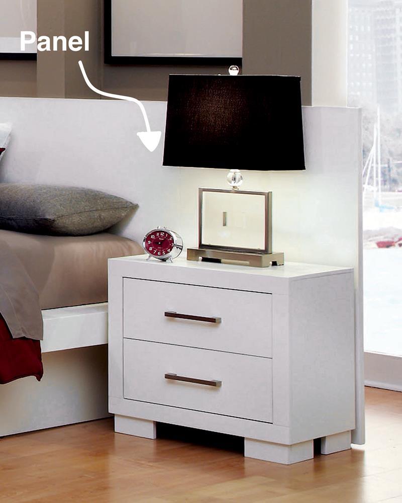 Jessica Nightstand Panels White (Set of 2) - Ideal Furniture (Fresno,CA)