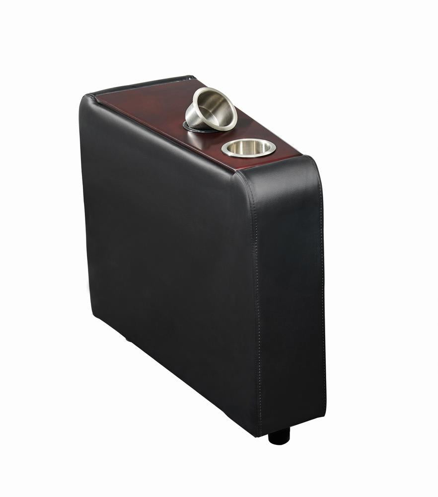 Toohey Home Theater Black Console - Ideal Furniture (Fresno,CA)