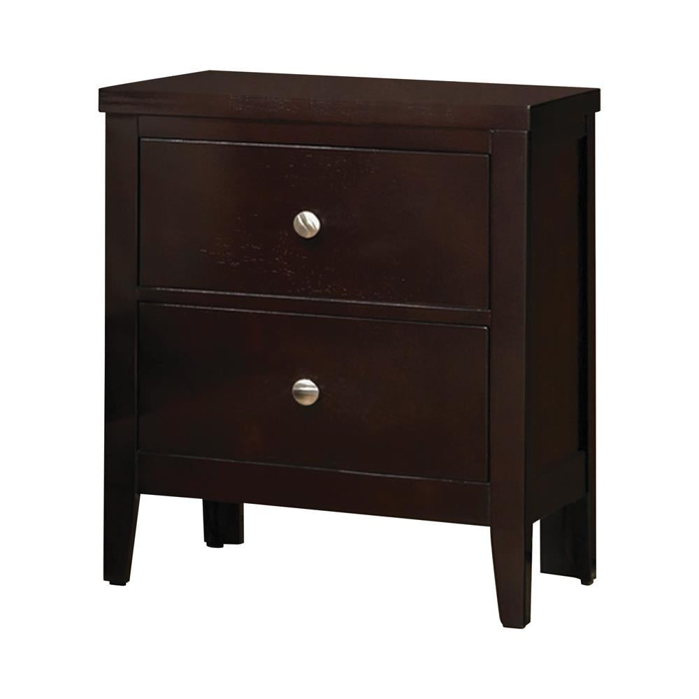 Carlton 2-drawer Rectangular Nightstand Cappuccino - Ideal Furniture (Fresno,CA)
