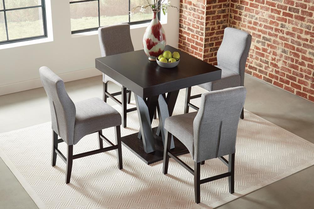 Freda Square Counter Height Table Cappuccino - Ideal Furniture (Fresno,CA)