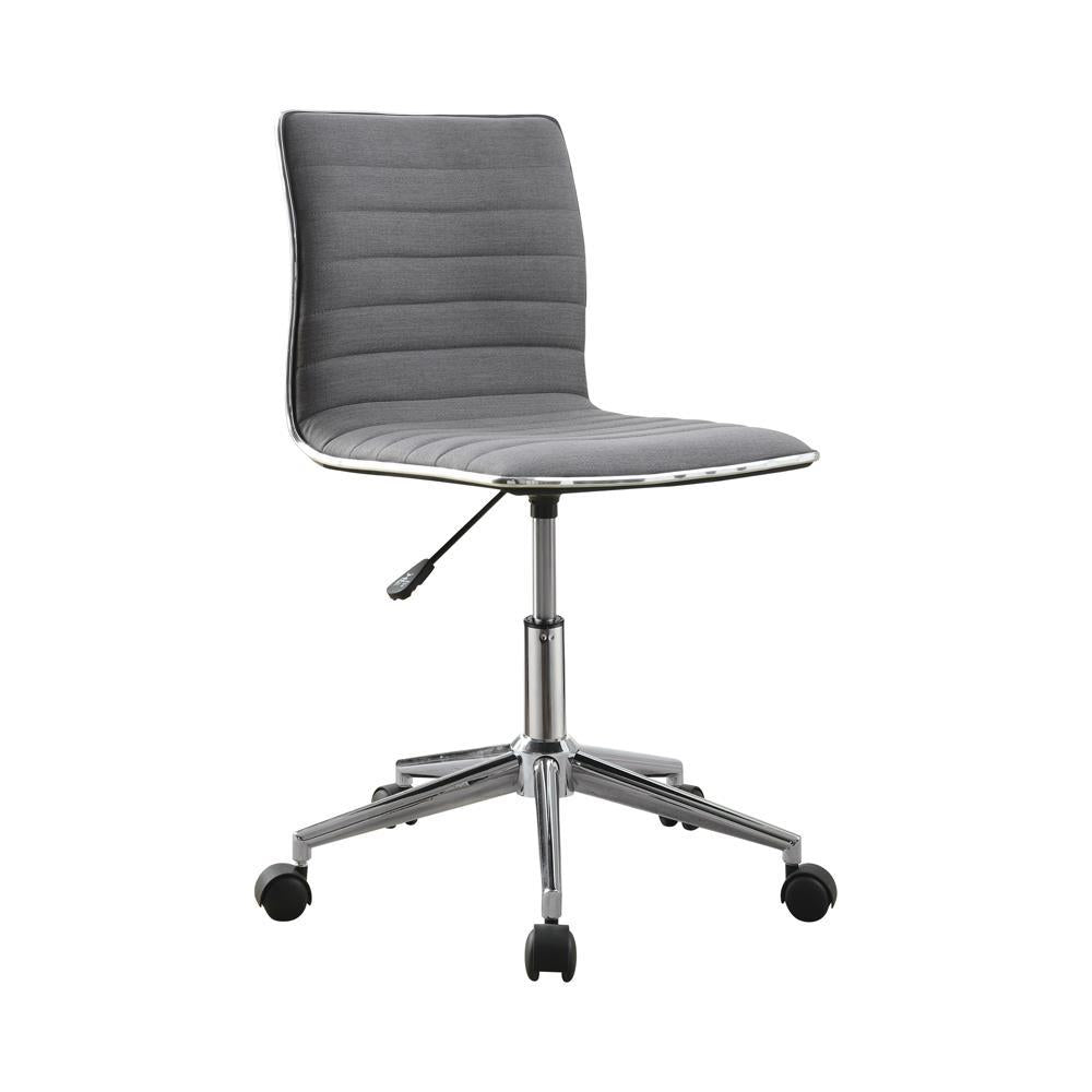 Chryses Adjustable Height Office Chair Grey and Chrome - Ideal Furniture (Fresno,CA)