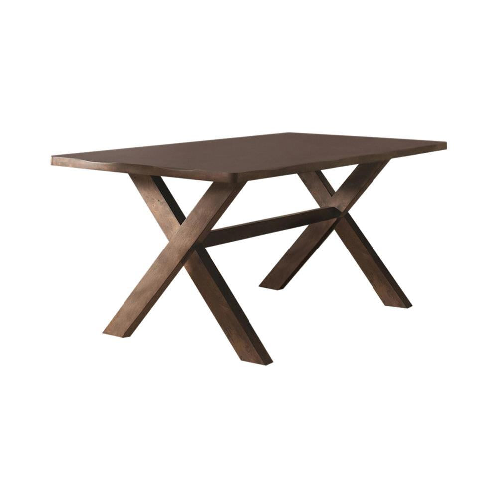 Alston X-shaped Dining Table Knotty Nutmeg - Ideal Furniture (Fresno,CA)