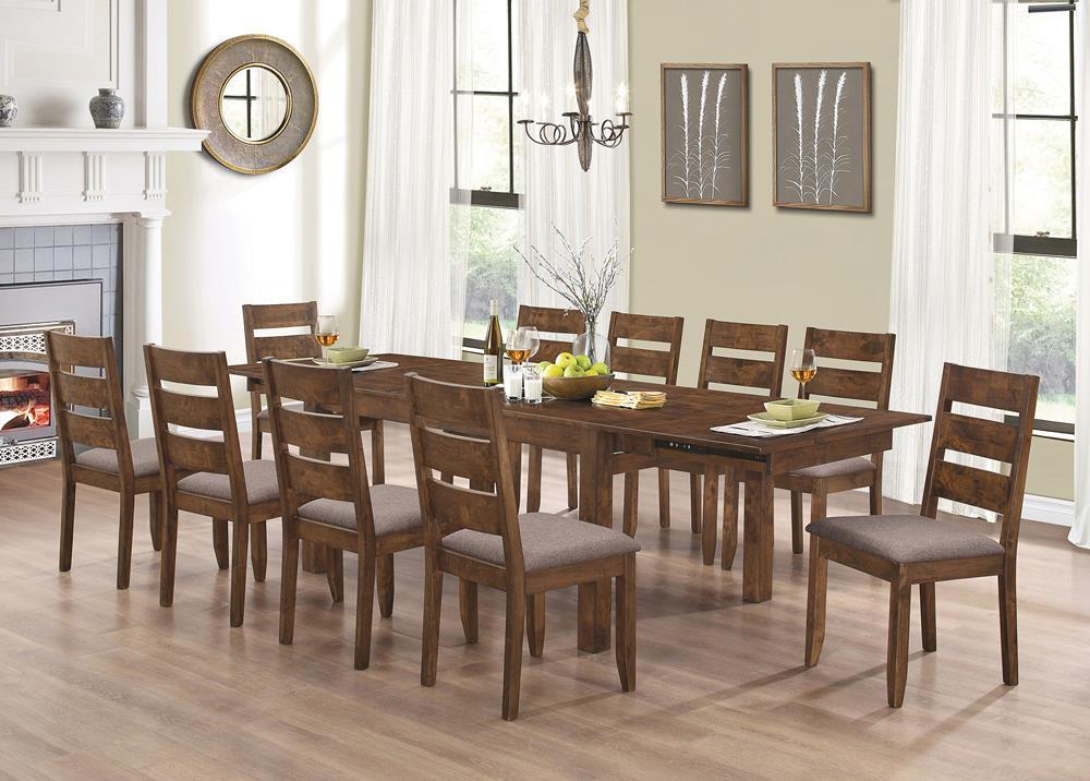Alston Ladder Back Dining Side Chairs Knotty Nutmeg and Grey (Set of 2) - Ideal Furniture (Fresno,CA)