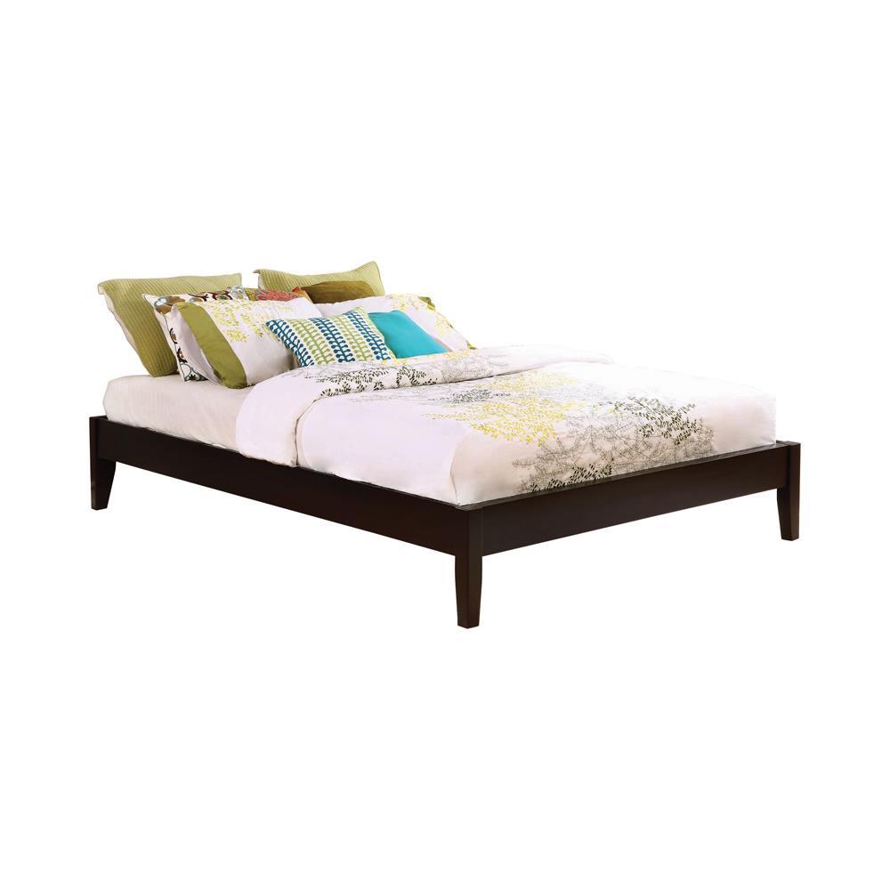 Hounslow California King, E.King, & Queen Universal Platform Bed Cappuccino - Ideal Furniture (Fresno,CA)