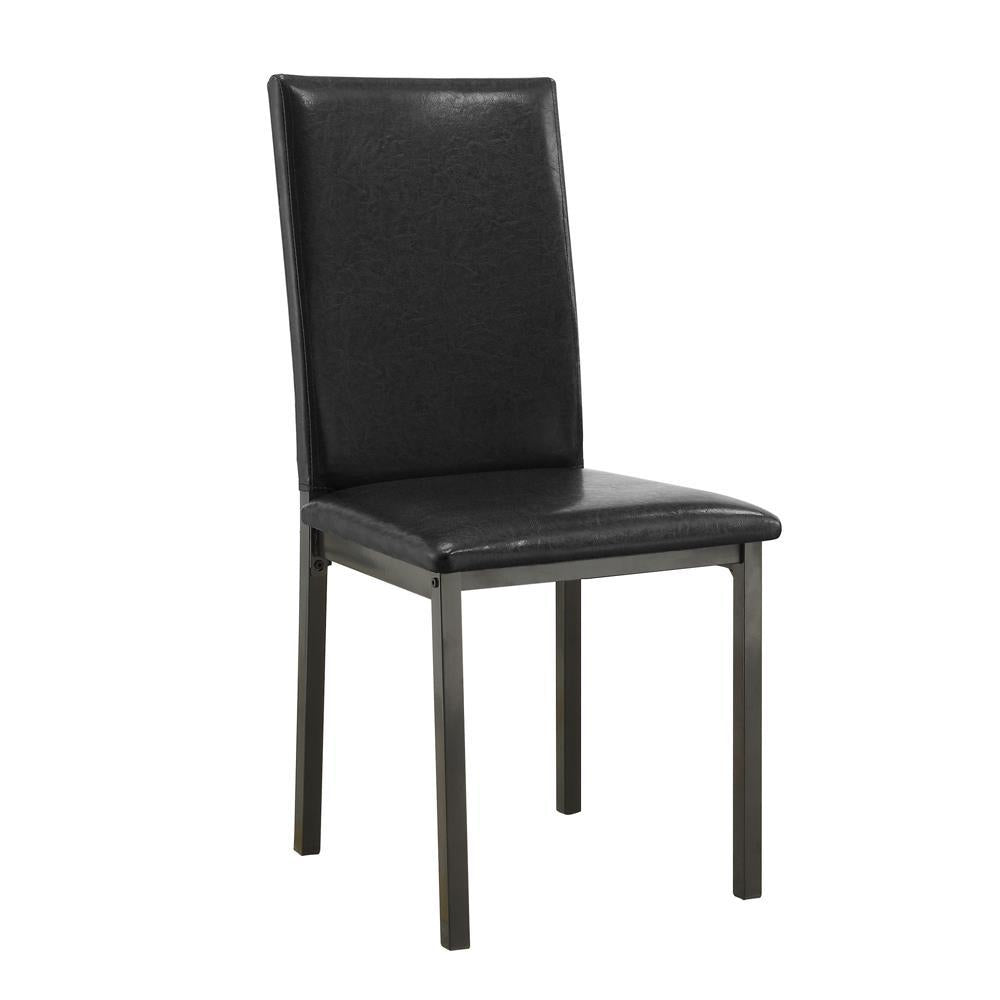 Garza Upholstered Dining Chairs Black (Set of 2) - Ideal Furniture (Fresno,CA)